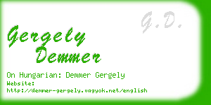 gergely demmer business card